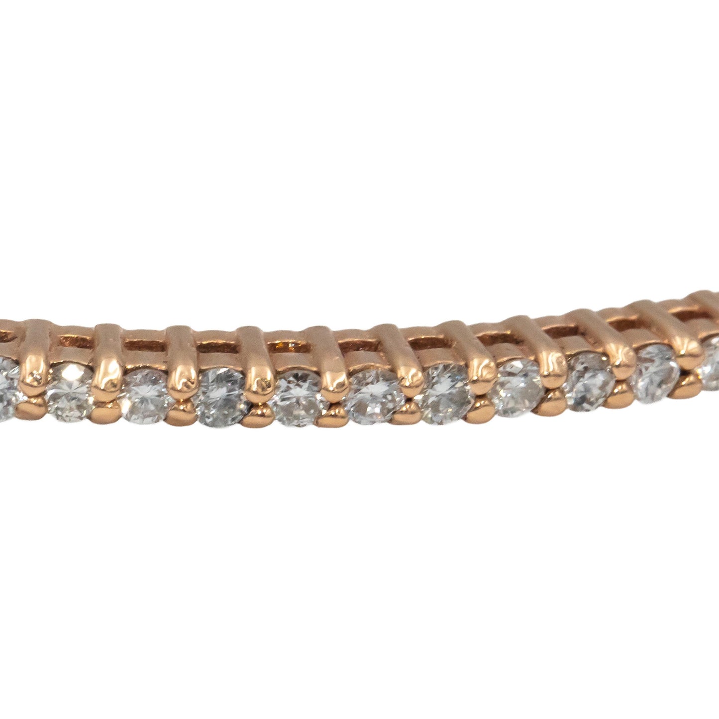 14k Rose Gold Jewelry Round Diamond Bangle Bracelet 2.0CT
