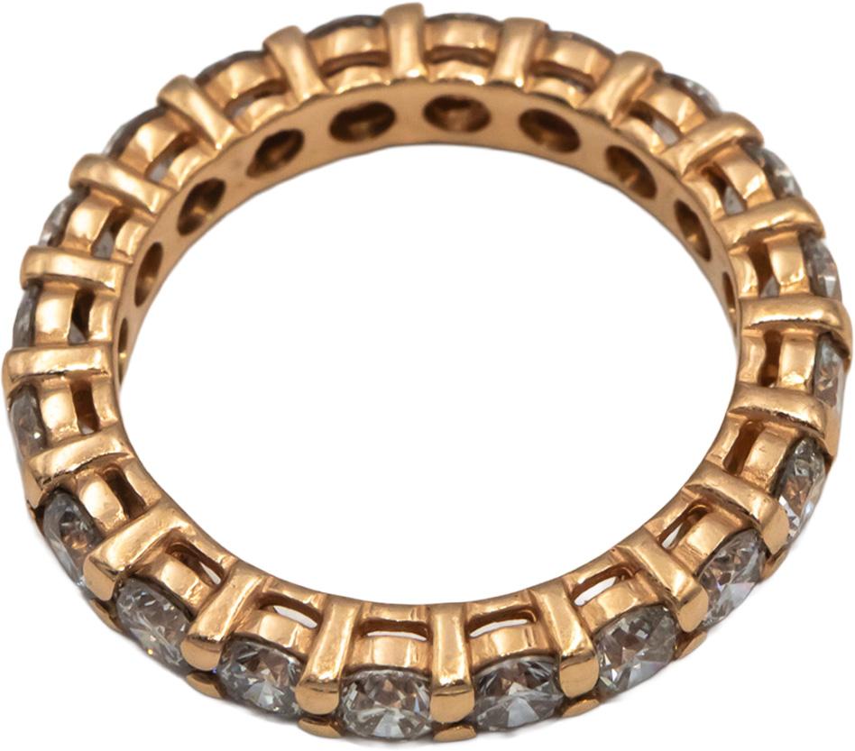 14k Yellow Gold Round Diamond Eternity Band Ring 2.79CT Size 6
