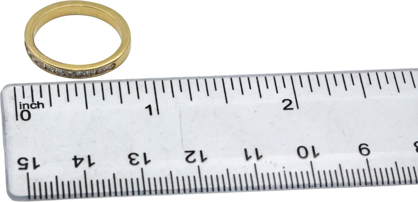 14k Yellow Gold VS Round Channel Set Diamond Band Ring 0.25CT Size 6