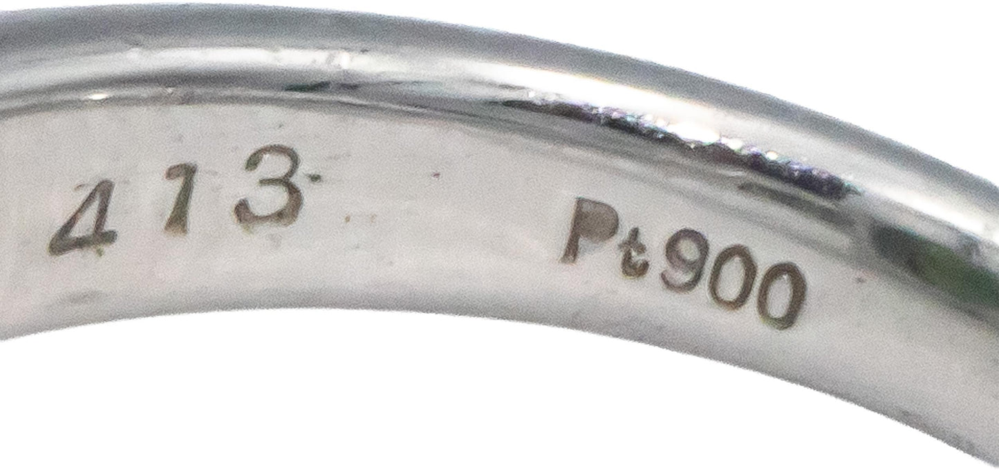 GIA Certified Platinum Diamond & Green Sapphire Cocktail Ring 4.59CT Size 6.75