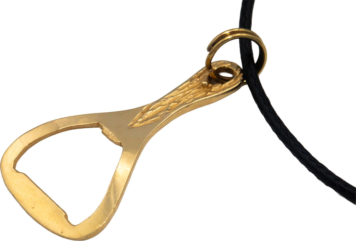14k Yellow Gold Jewelry Bottle Opener Pendant On Cord Necklace