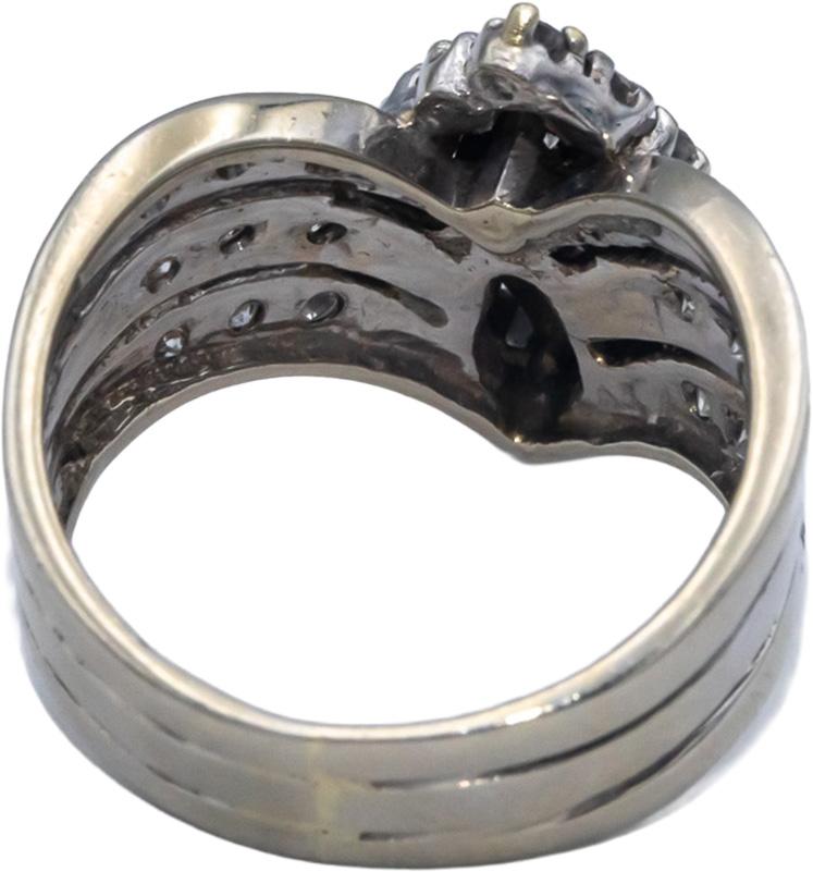 Vintage Antique 14k White Gold 0.95CT Round Cut Diamond Ring Size 7.25