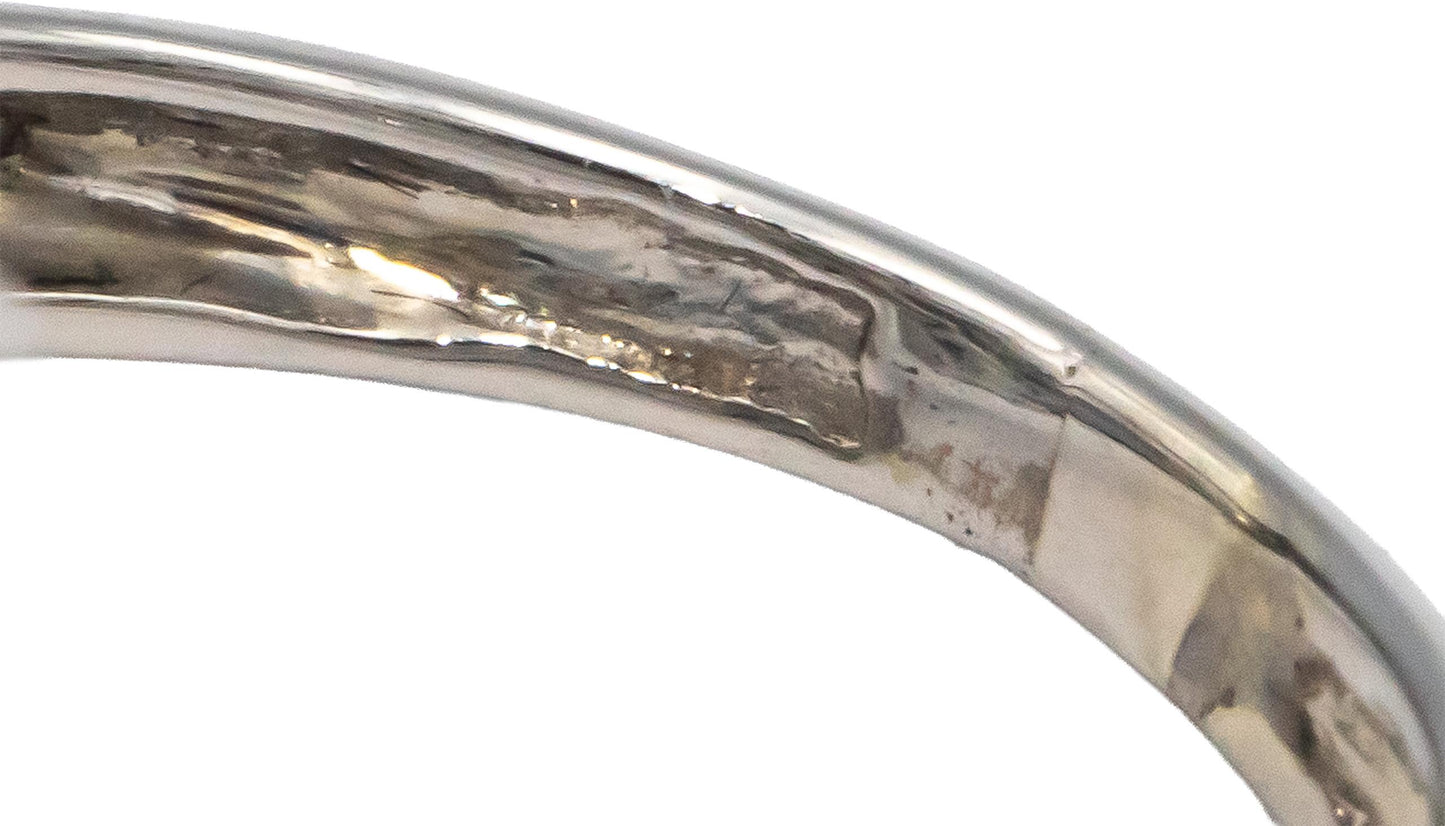 CGL Certified 14k White Gold Diamond & Star Sapphire Cocktail Ring 7.05CT Size 6