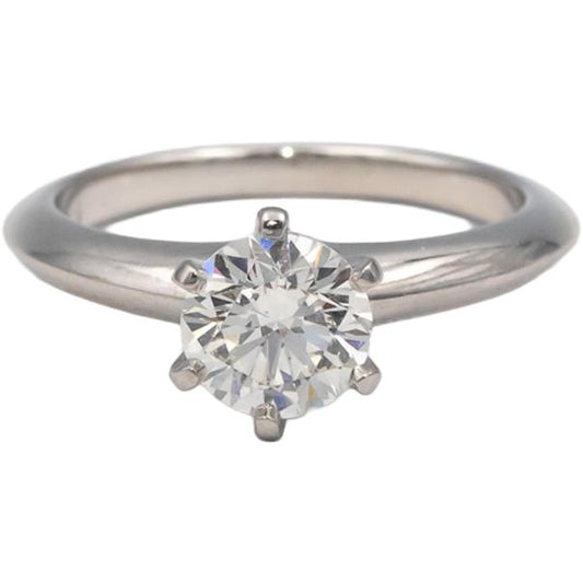 GIA Certified TIFFANY & CO. Platinum H/VS1 Round Diamond Engagement Ring 1.03CT