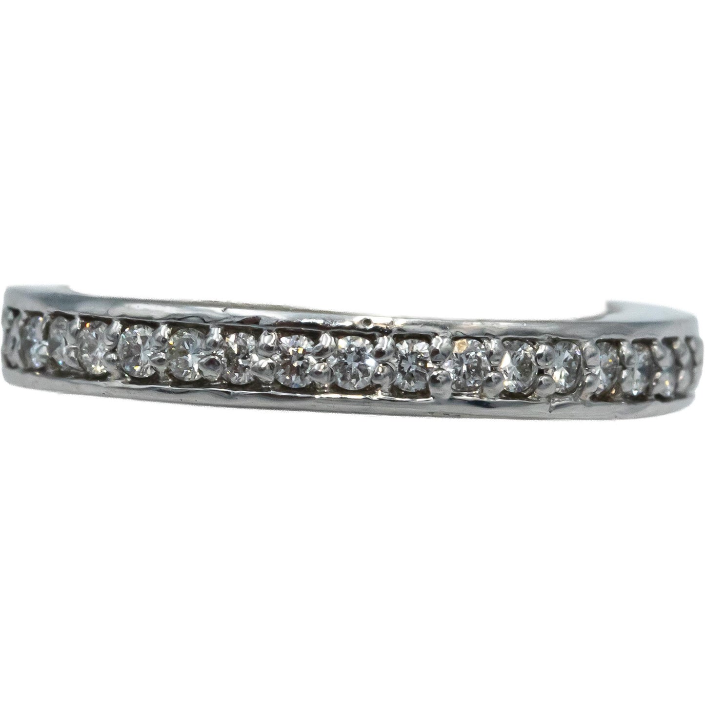 14k White Gold Jewelry VS Round Diamond Band Ring 0.45CT Size 6.25