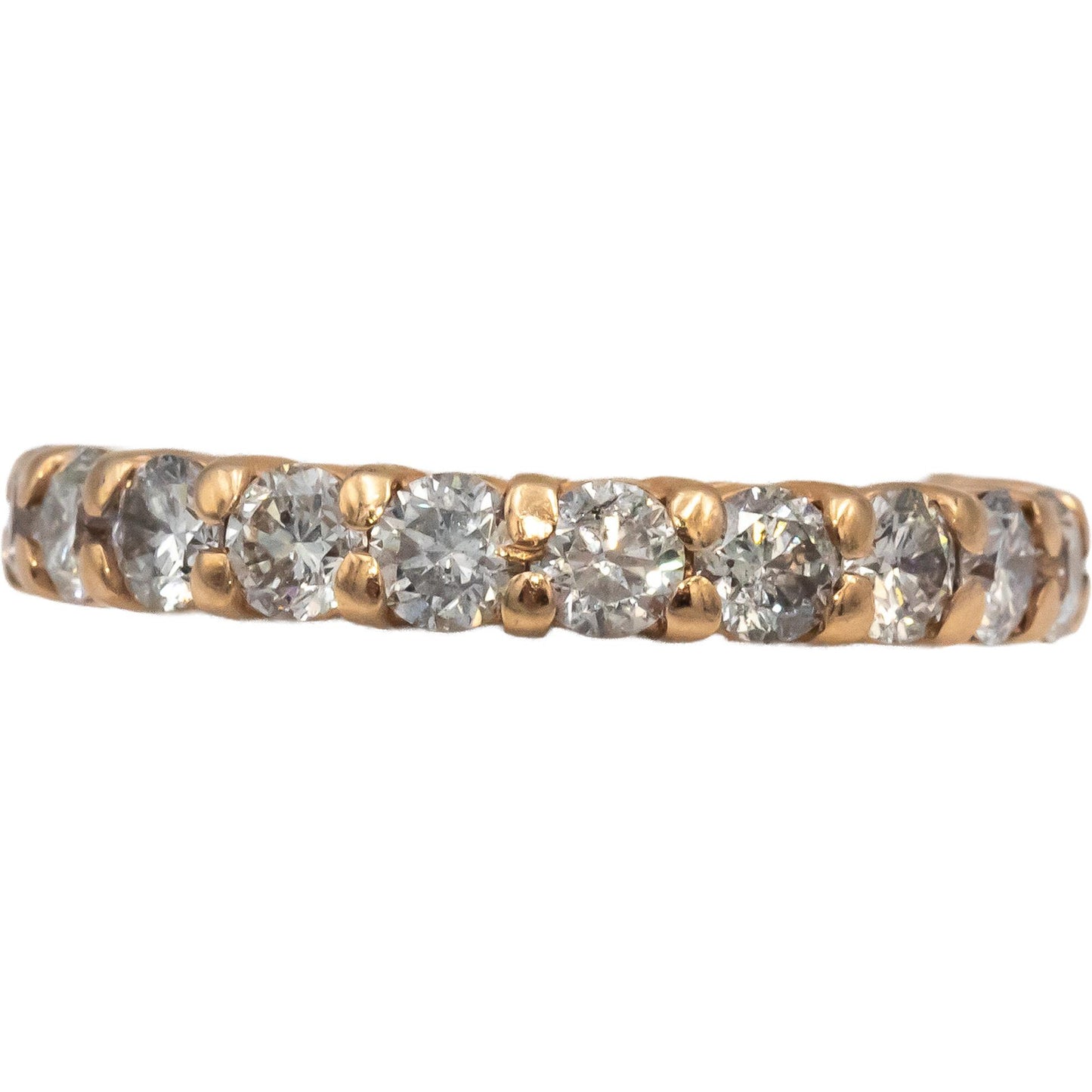 14k Yellow Gold Round Diamond Eternity Band Ring 2.79CT Size 6