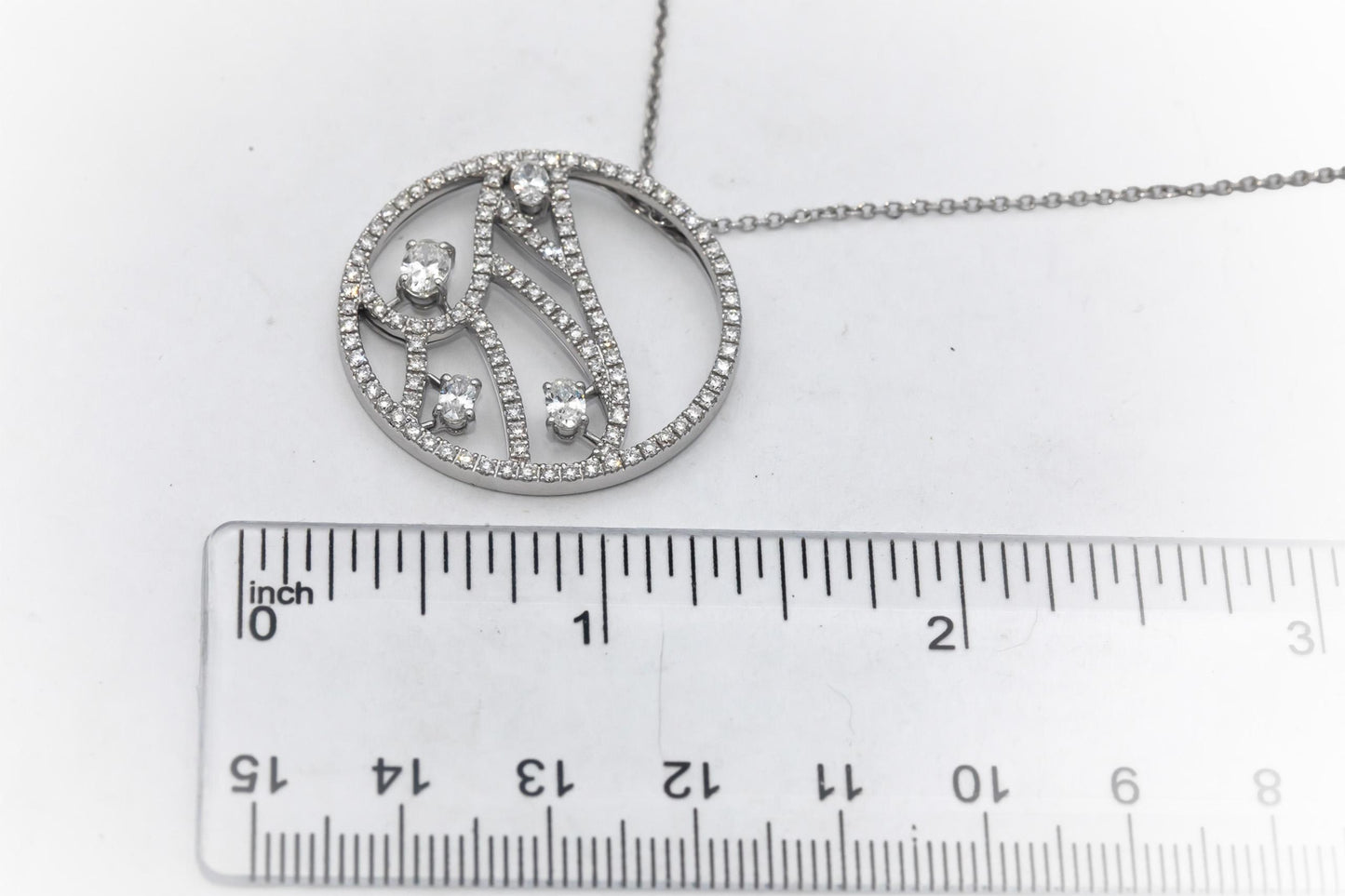 DAMIANI BATTITO 18k White Gold VS Diamond Pendant Necklace 2.0CT