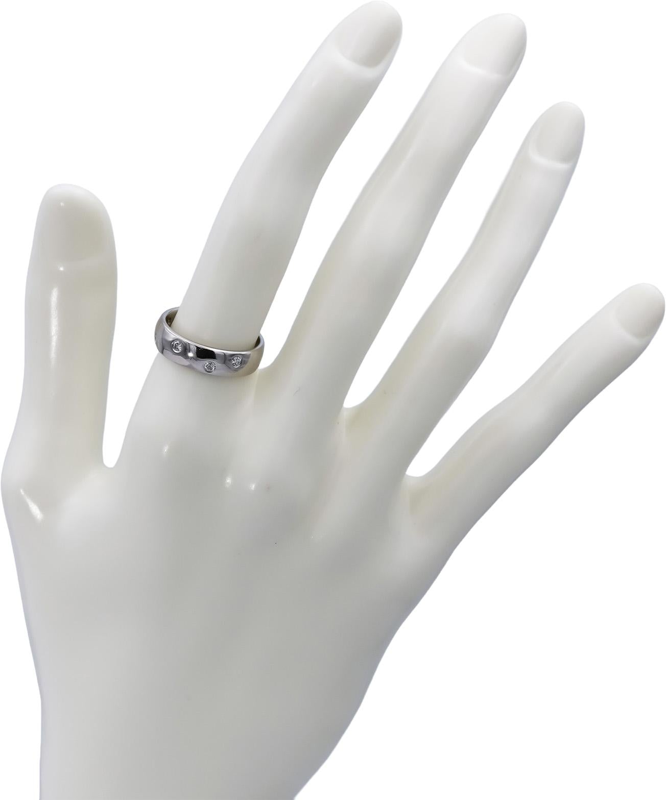 BAILEY BANKS & BIDDLE Platinum 950 VS Round Diamond Band Ring 0.15CT Size 6