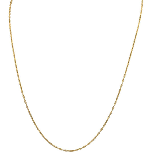 18k Yellow Gold 24" Long Anchor Link Chain Necklace