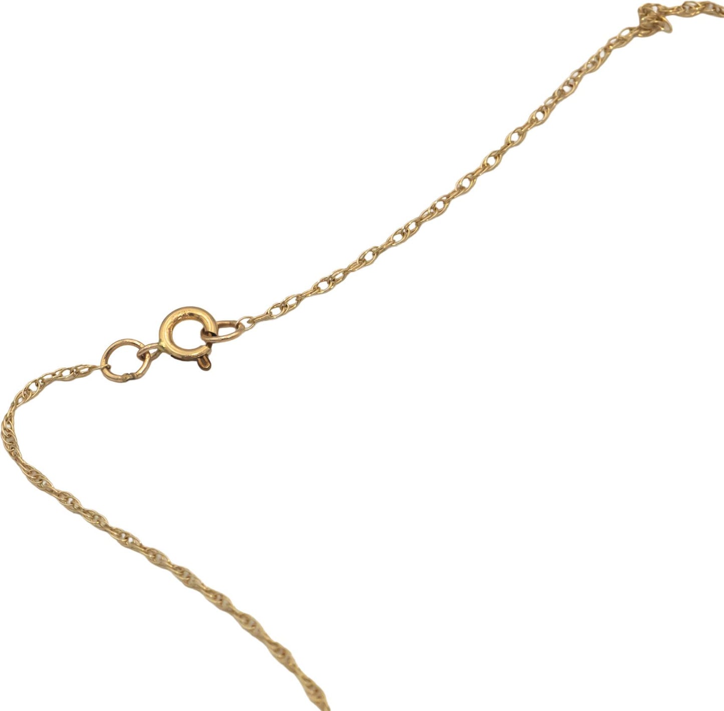 14k Yellow Gold 0.80CT Shared Prong Diamond Cross Crucifix Pendant Necklace