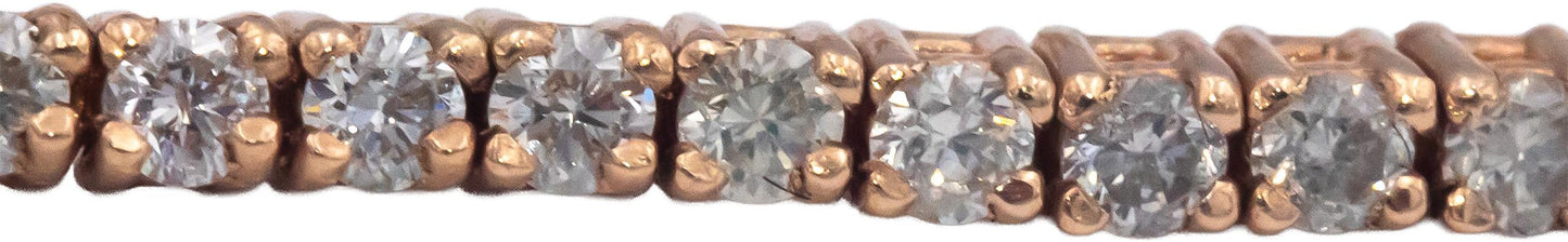 14k Rose Gold Jewelry 1.69CT Round Cut Prong Set Diamond Tennis Bracelet