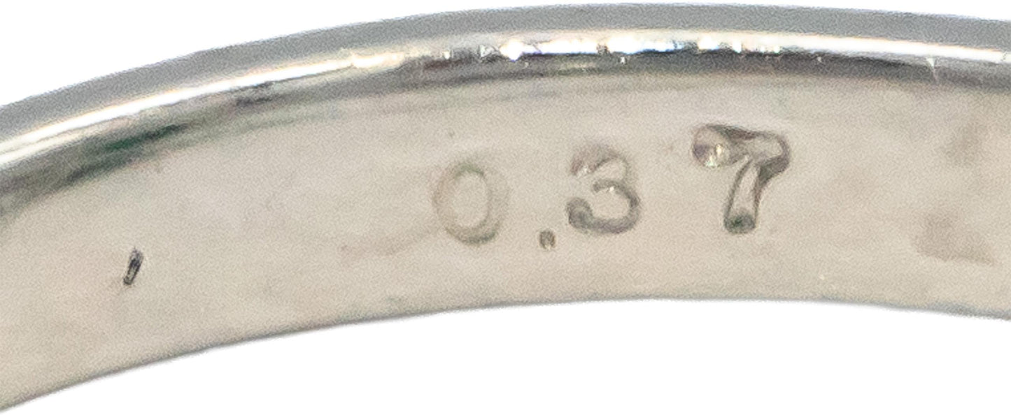 Platinum Cabochon Emerald Trillion Round VS Diamond Cocktail Ring 1.85CT Sz. 6.5