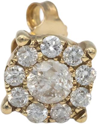 10k Yellow Gold Jewelry Round Diamond Cluster Stud Earrings 1.0CT