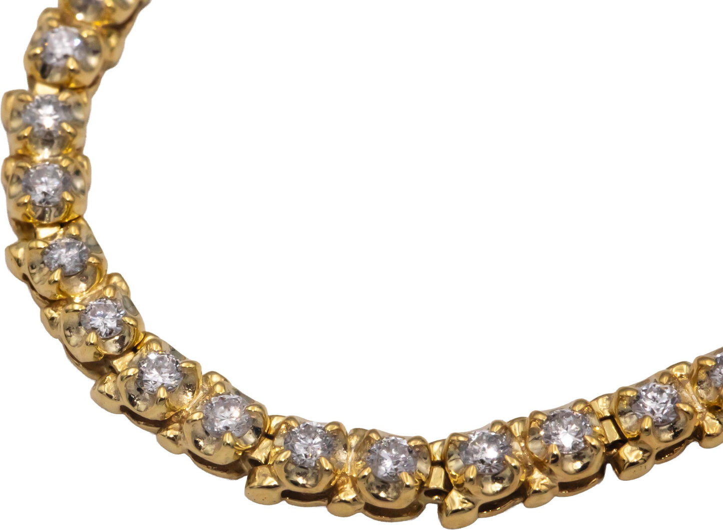 10k Yellow Gold Jewelry 1.50CT Round Cut Diamond Tennis Bracelet