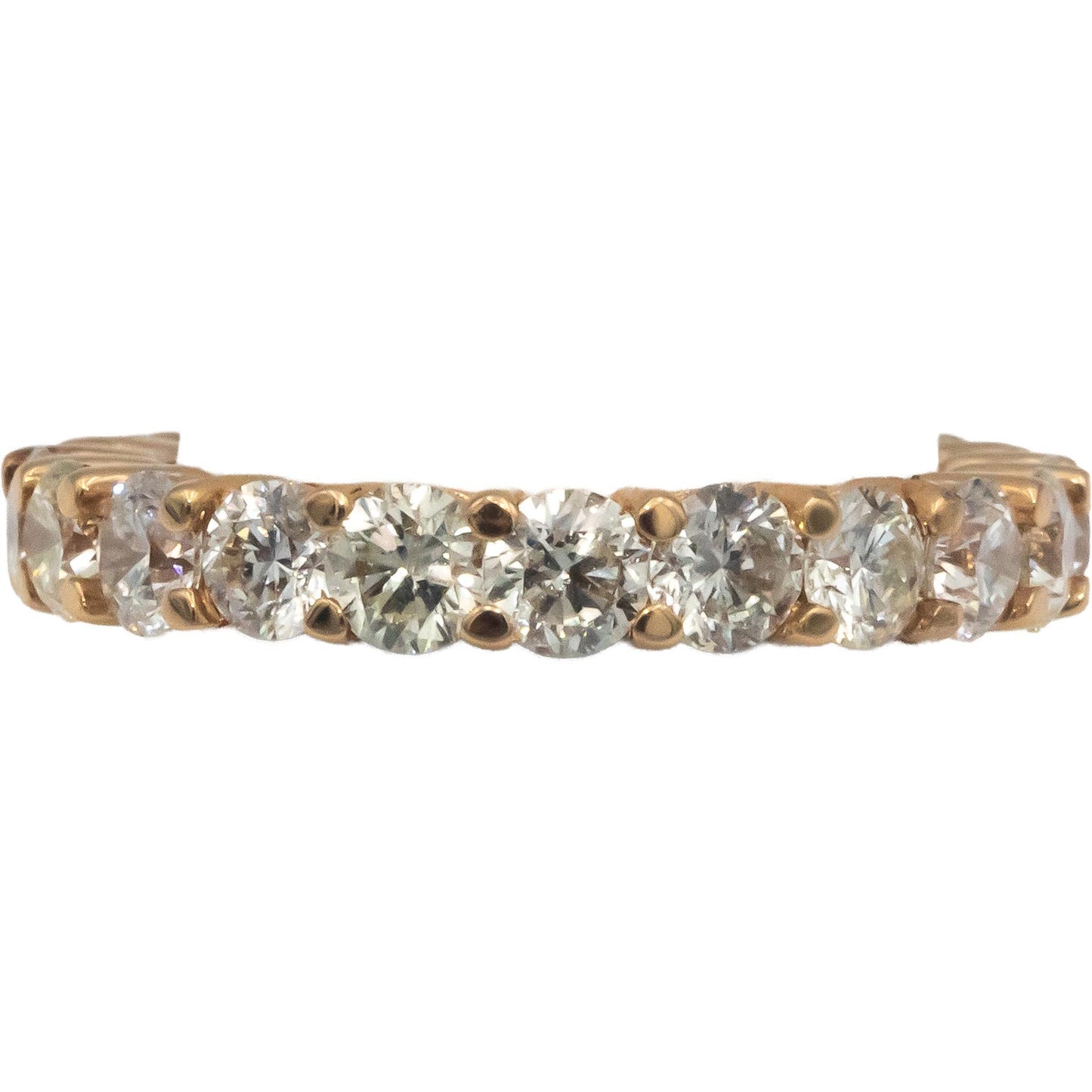 18k Rose Gold Round Diamond Eternity Band Ring 3.81CT Size 6