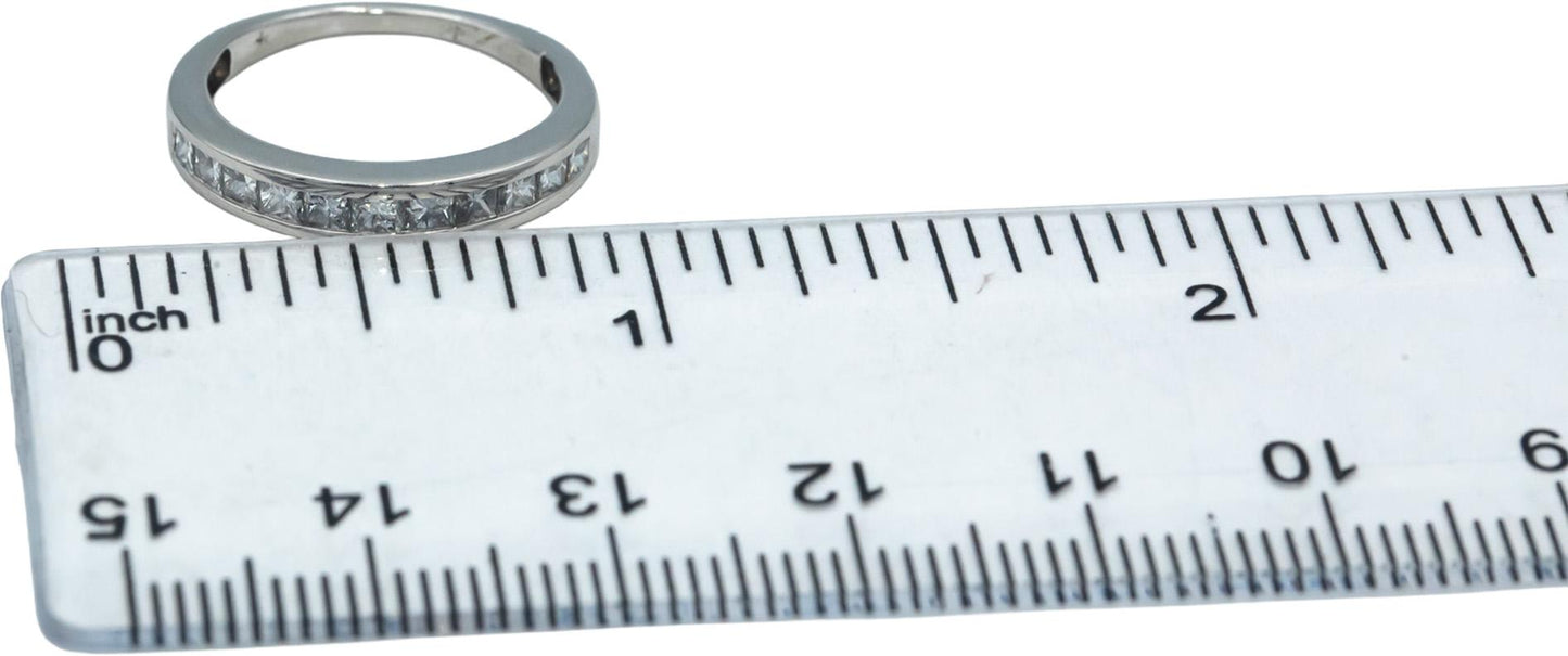 Platinum VS Princess Cut Channel Set Diamond Band Ring 0.50CT Size 5