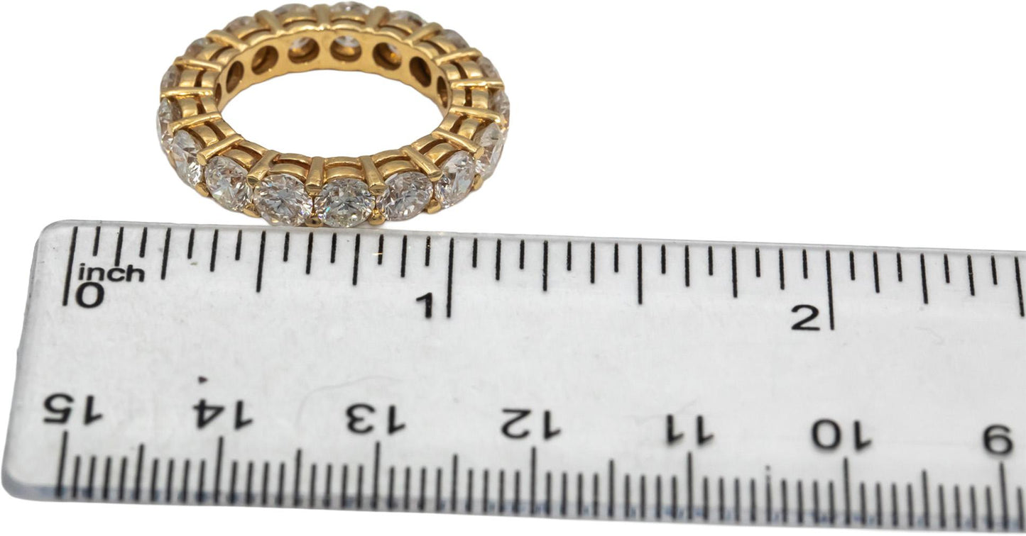 14k Rose Gold Round Diamond Eternity Band Ring 4.88CT Size 5.75