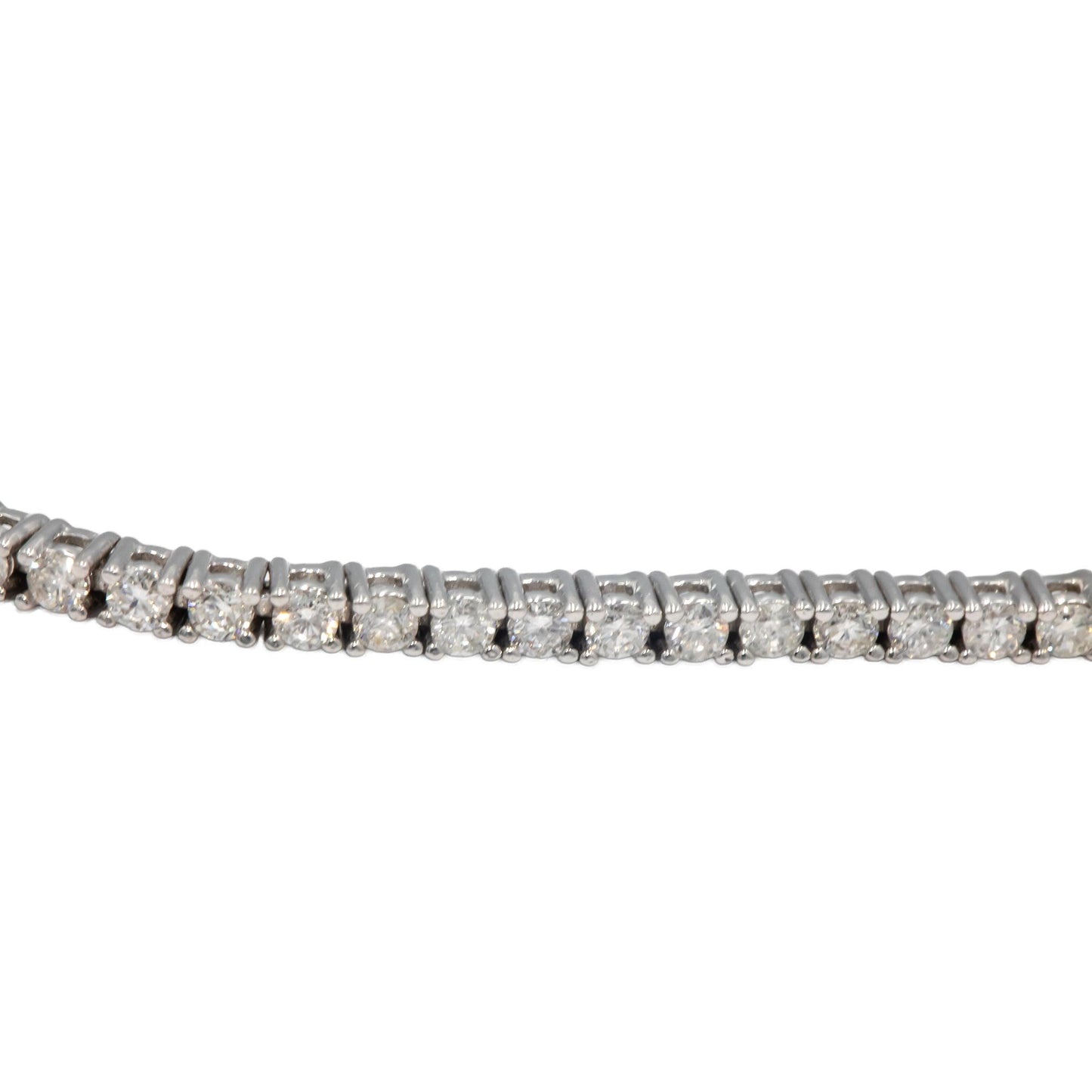 14K White Gold Diamond Tennis Bracelet 4 Prong Sleek Design 1.90 ct