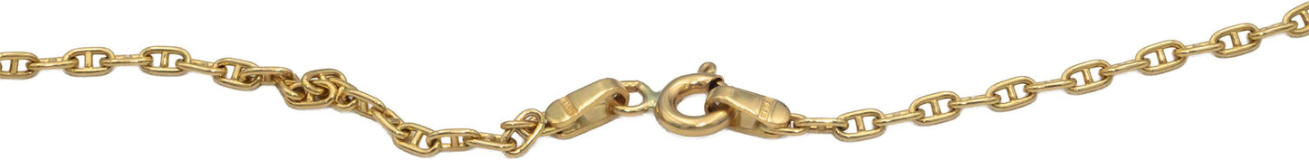 18k Yellow Gold 24" Long Anchor Link Chain Necklace