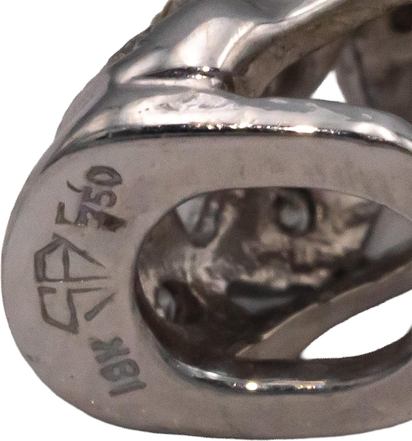 18k White Gold 0.21CT Round Cut Diamond and 8.8mm Pearl Curved Earrings