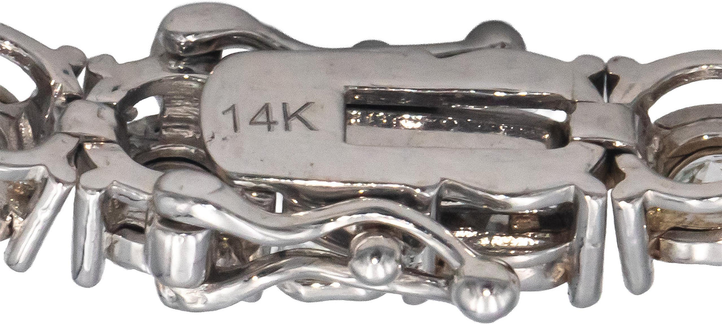 14k White Gold Jewelry Round Cut Diamond Tennis Bracelet 3.60CT