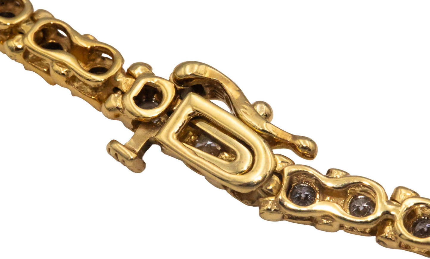 10k Yellow Gold Jewelry 1.50CT Round Cut Diamond Tennis Bracelet