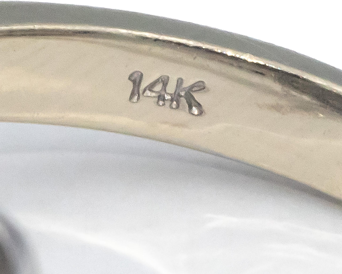 14k White Gold 0.50CT Round and Baguette Cut Diamond Floral Ring Size 6