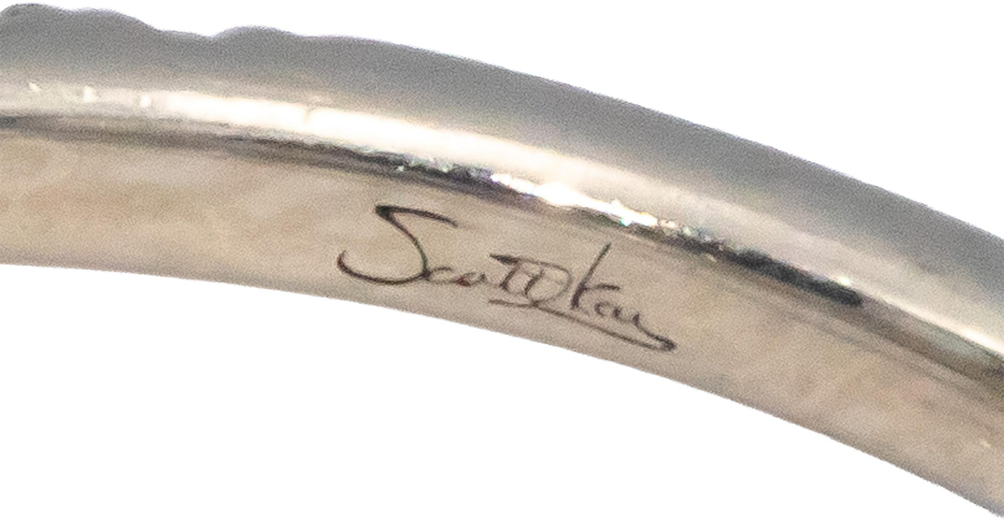 14k White Gold 1.33CT Diamond Engagement Ring w/ 1.08CT Princess Center Sz 5.25