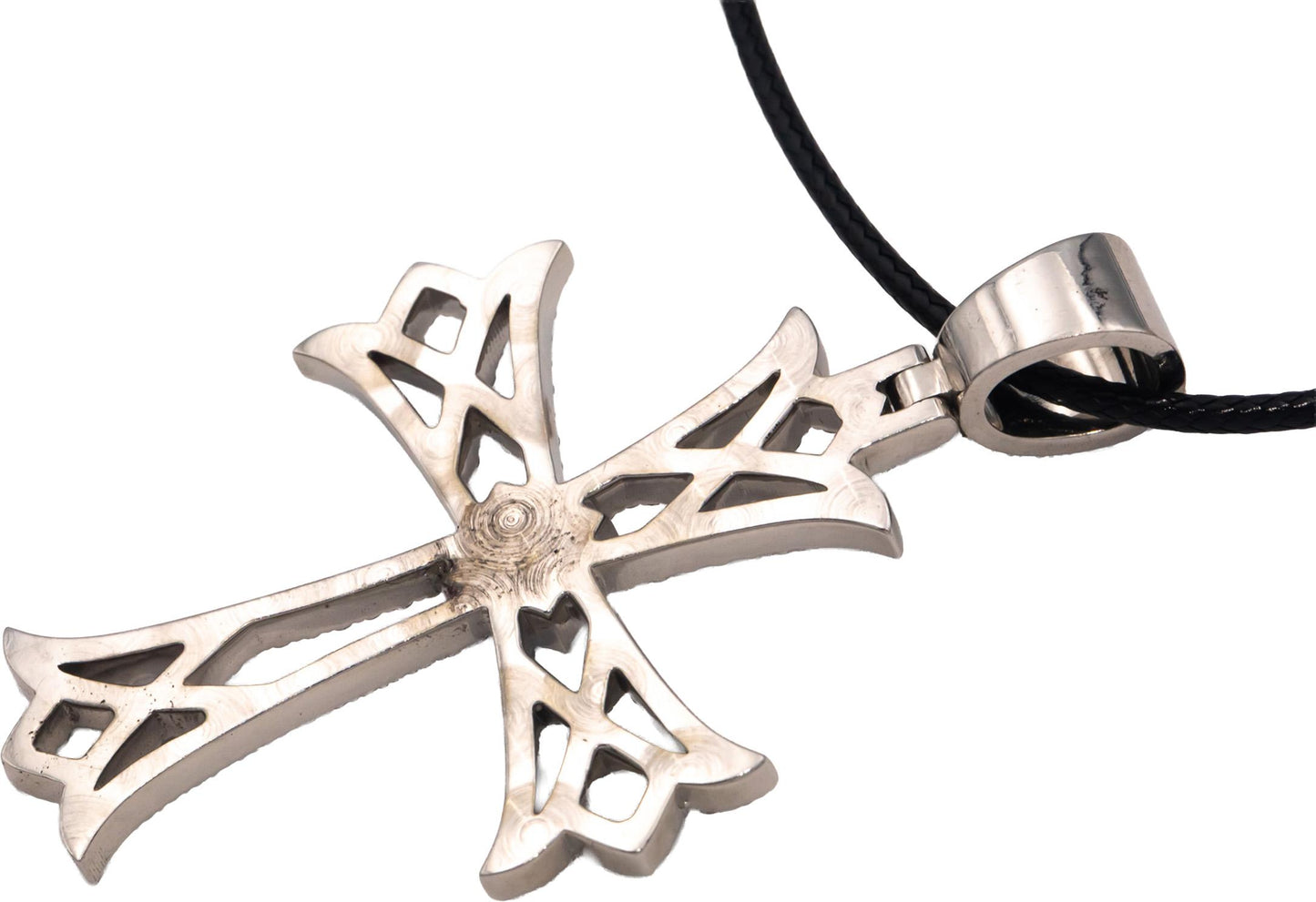 Diamond 14k White Gold Jumbo Cross Crucifix Pendant Necklace 3.71CT