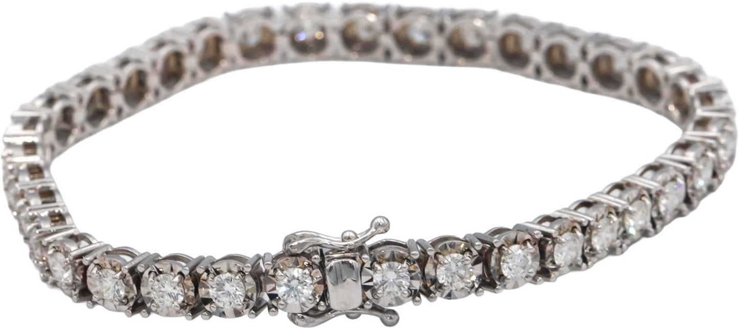 14k White Gold Jewelry Round Cut Diamond Tennis Bracelet 3.60CT