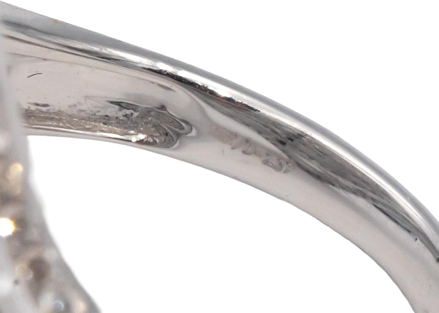 18k White Gold Jewelry 1.37CT VS Diamond Cluster Cocktail Ring Size 7