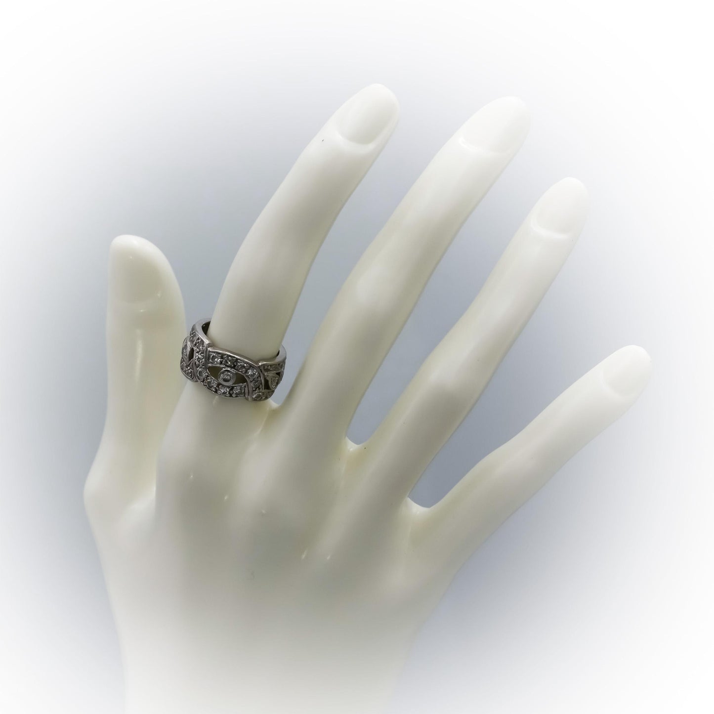 Antique Vintage Art Deco Platinum VS Diamond Band Ring 2.0CT Size 5
