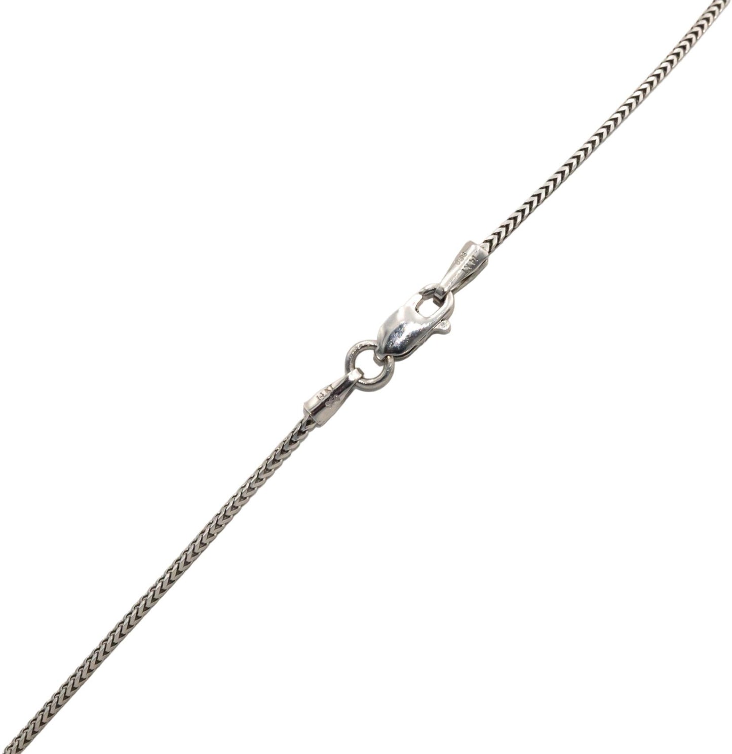18k 14k White Gold 1.52CT VS White Gold Diamond and Ruby Slide Pendant Necklace