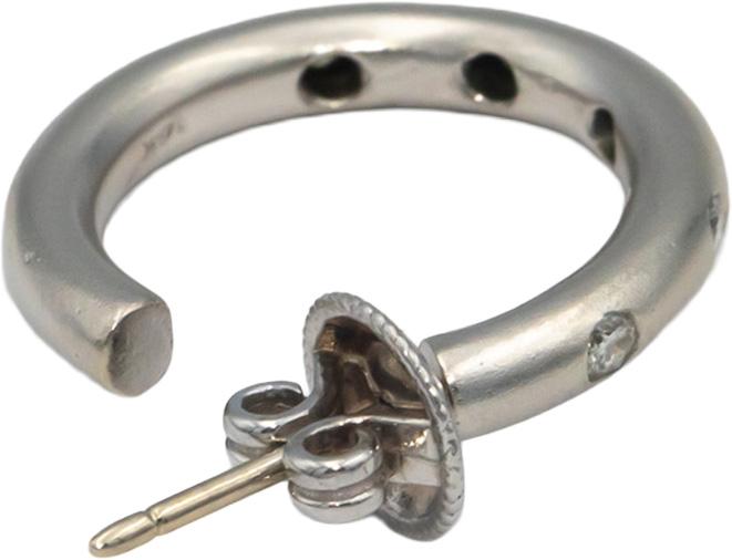 14k White Gold Jewelry 0.30CT VS Diamond Hoop Stud Earrings