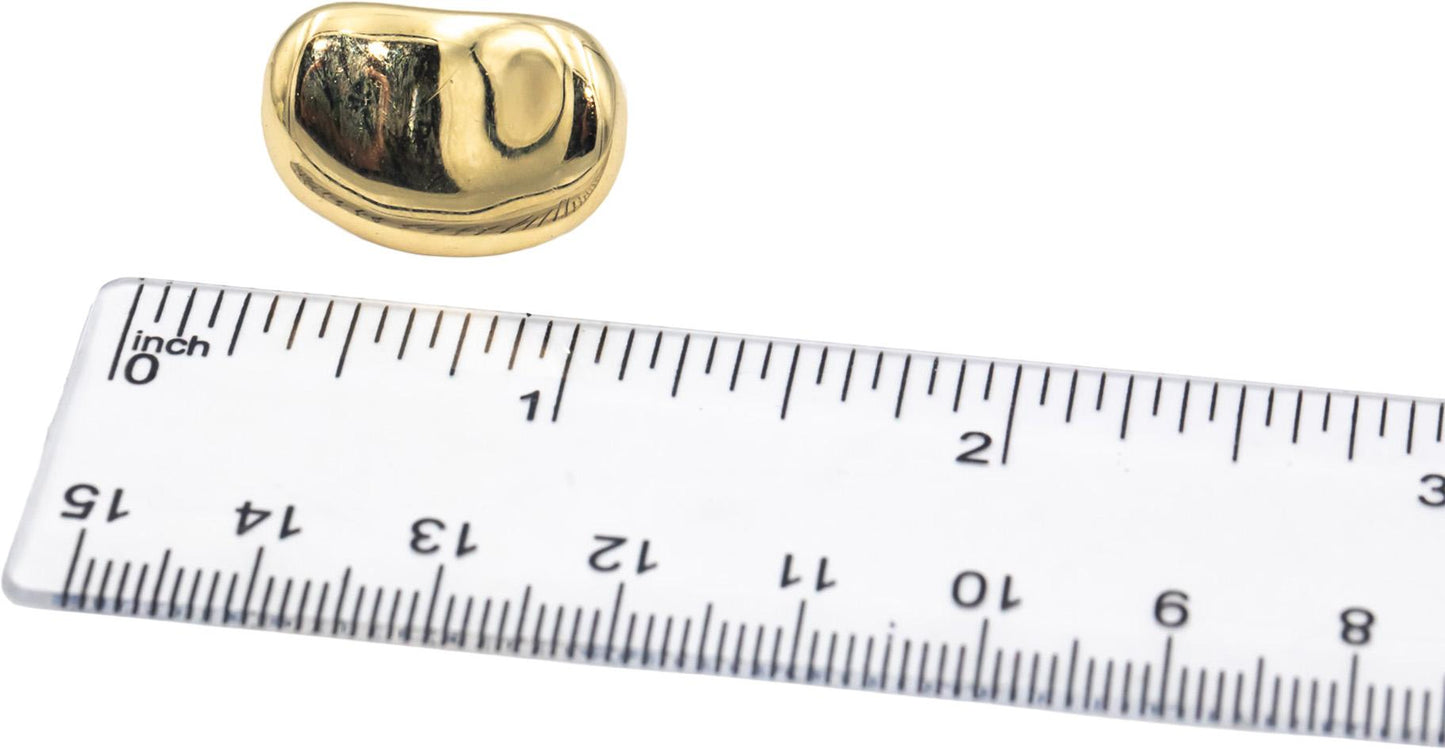 TIFFANY & CO. Vintage 18k Yellow Gold Elsa Peretti Bean Ring Size 4