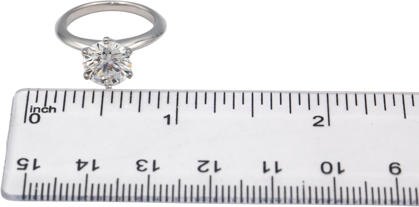 TIFFANY & CO. Platinum VS1/I Diamond Engagement Ring 2.22CT w/ Papers $56,500