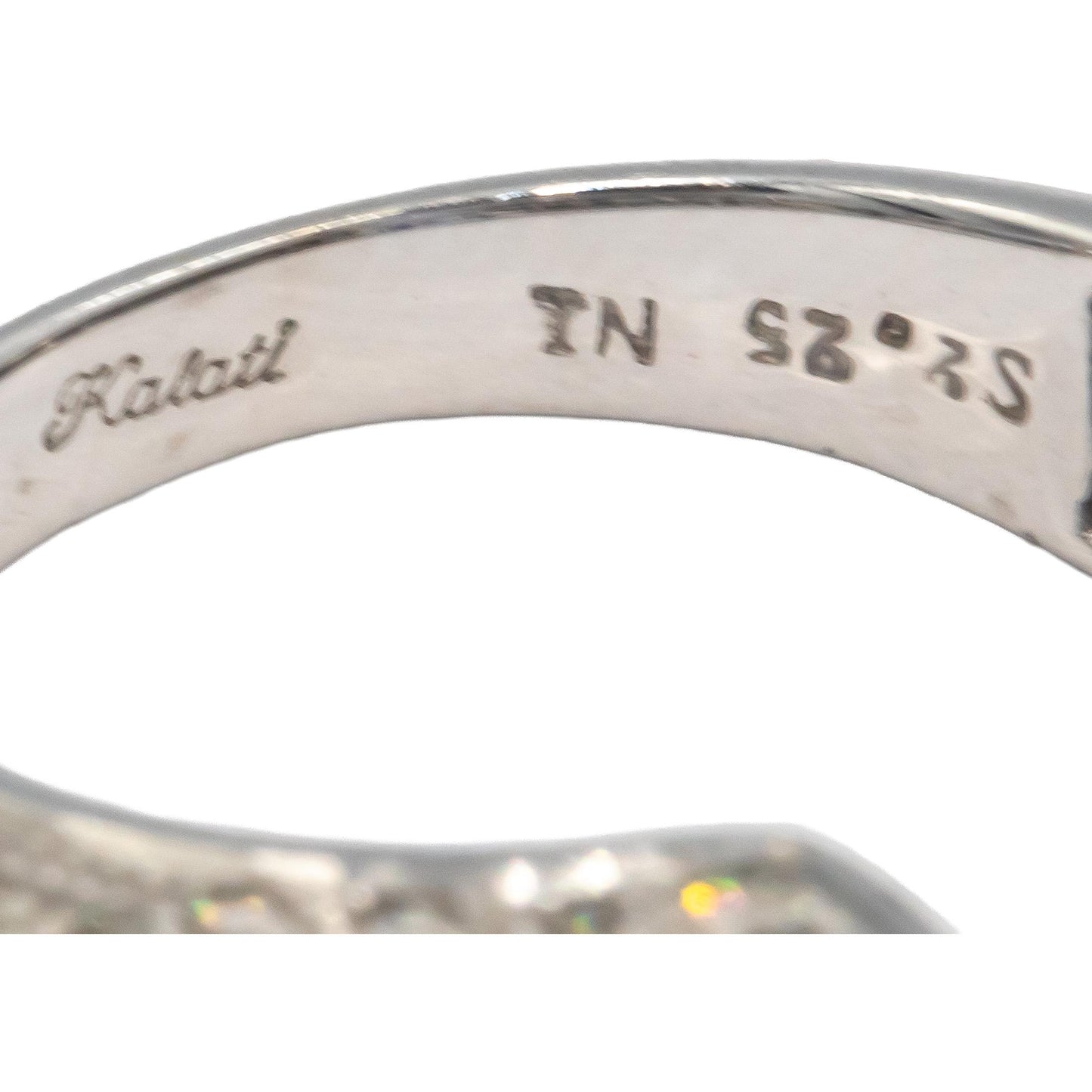 KALATI 18k White Gold 3.25CT Diamond and Tanzanite Cocktail Ring Size 6
