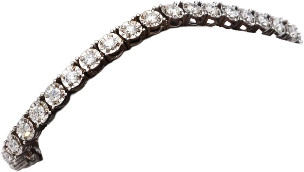 14k White Gold Jewelry Round Cut Diamond Tennis Bracelet 3.60CT