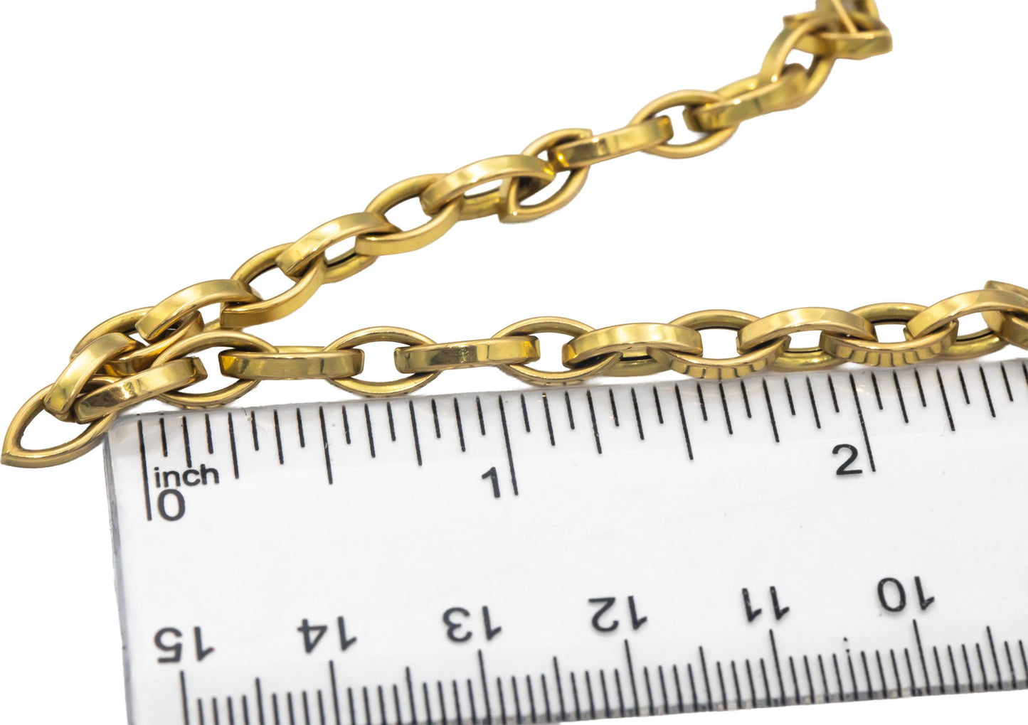 ROBERTO COIN 18k Yellow Gold Almond Link Chain Necklace 22" Long