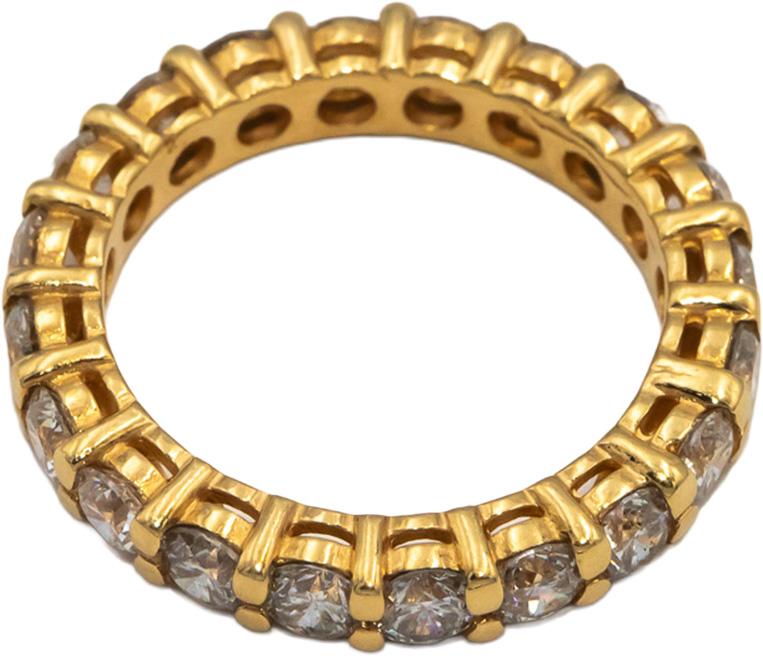 14k Yellow Gold Round Diamond Eternity Band Ring 2.91CT Size 6