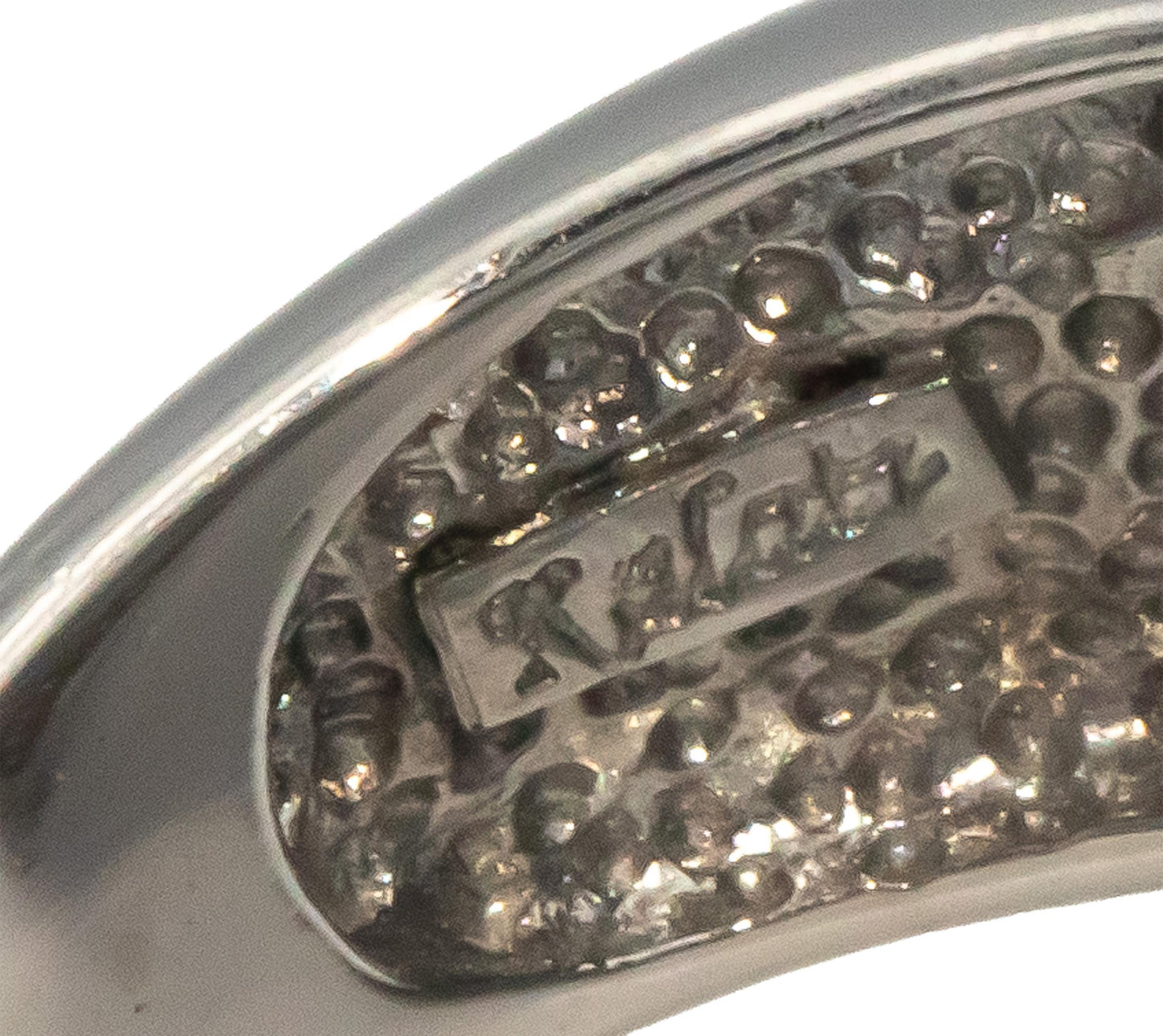 KALATI Designer 14k White Gold 2.30CT Diamond and Sapphire Ring Size 7