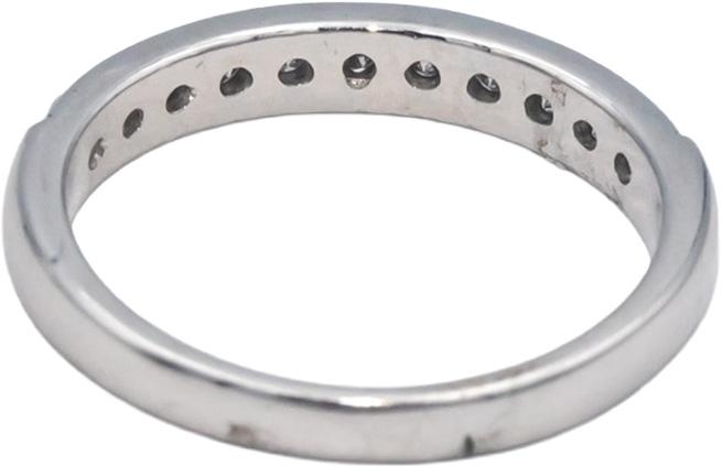 14k White Gold 0.16CT Round Cut Diamond Band Ring Size 6.5