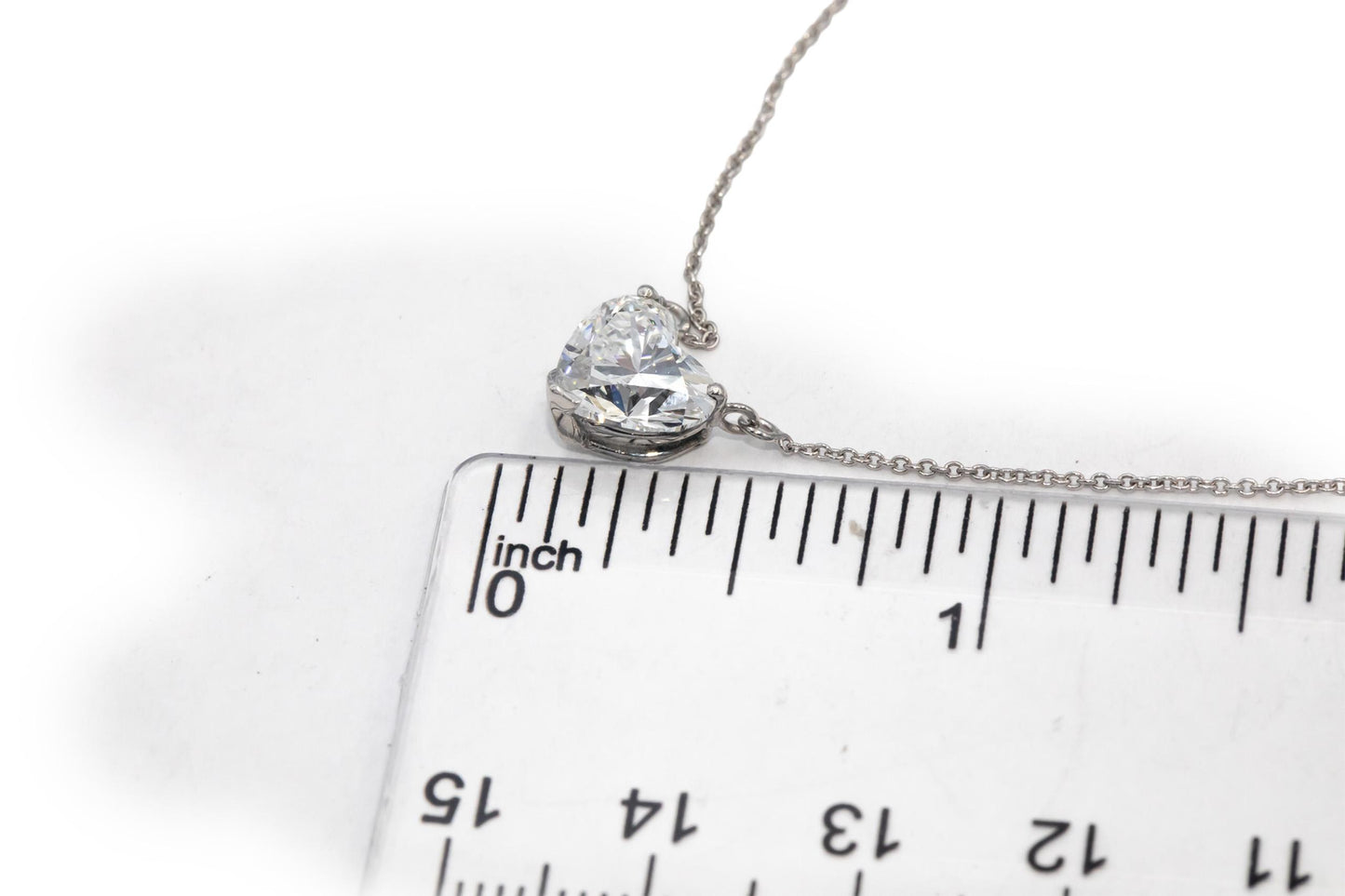 IGI Lab Grown VVS2/F Diamond 18k & 14k Gold Heart Cut Pendant Necklace 2.20CT
