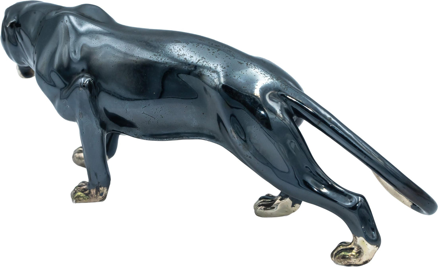 SATURNO Italian Designer Sterling Silver Panther Figurine 880.7 Grams