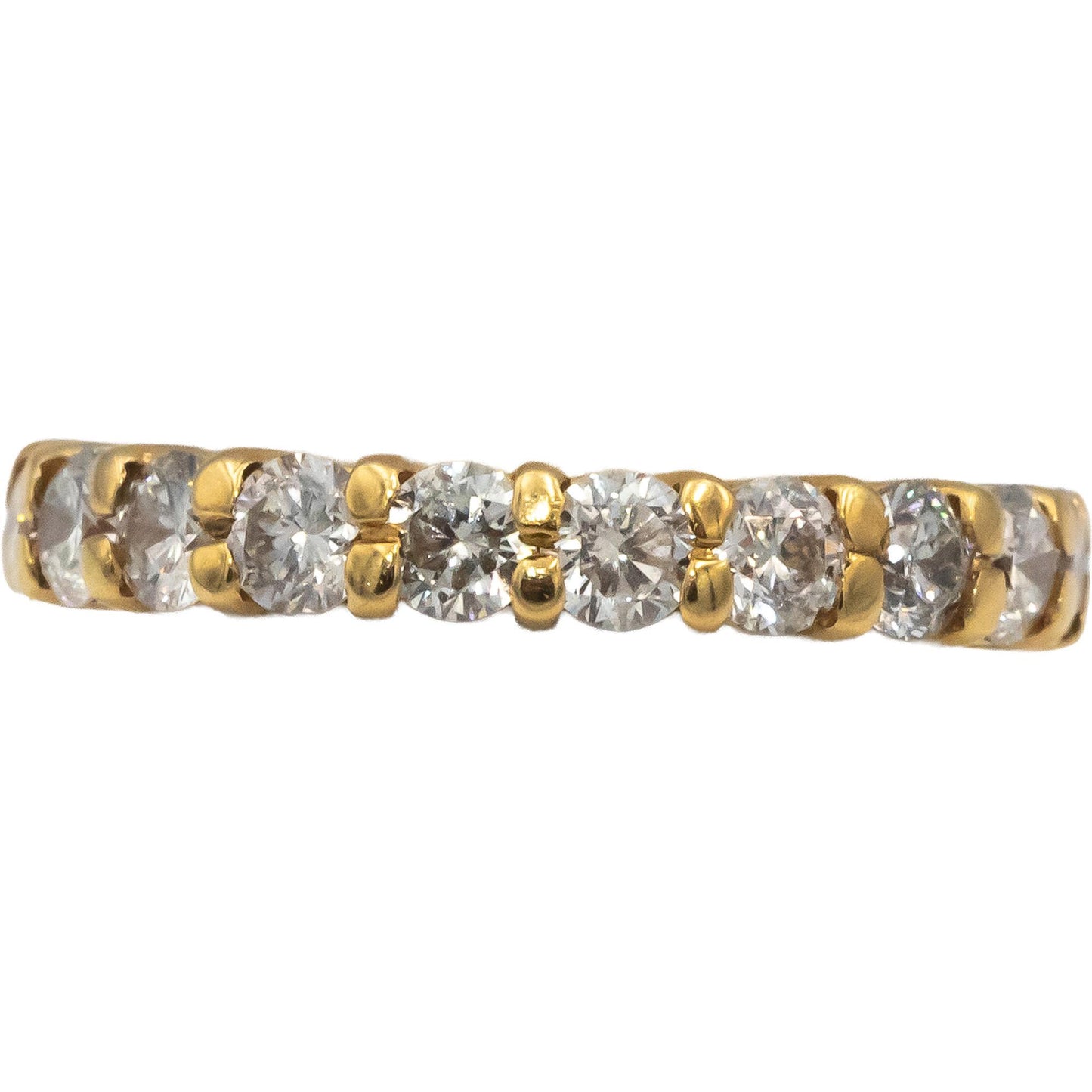 14k Yellow Gold Round Diamond Eternity Band Ring 2.91CT Size 6