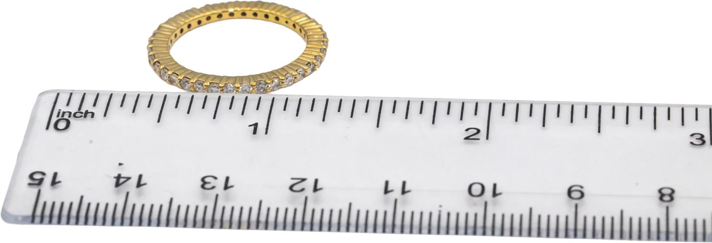 18k Yellow Gold Round Diamond Eternity Band Ring 0.77CT Size 6