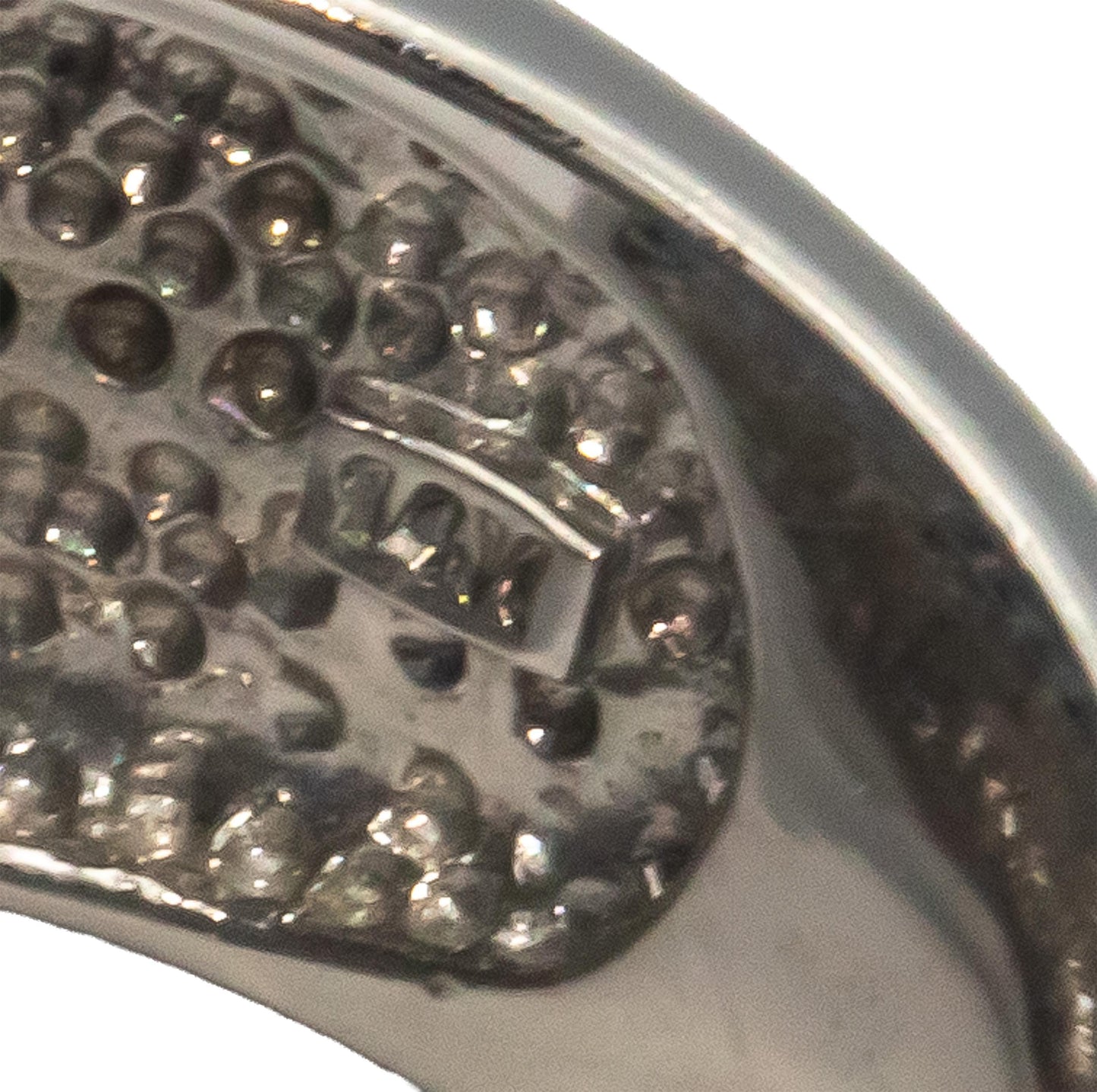 KALATI Designer 14k White Gold 2.30CT Diamond and Sapphire Ring Size 7