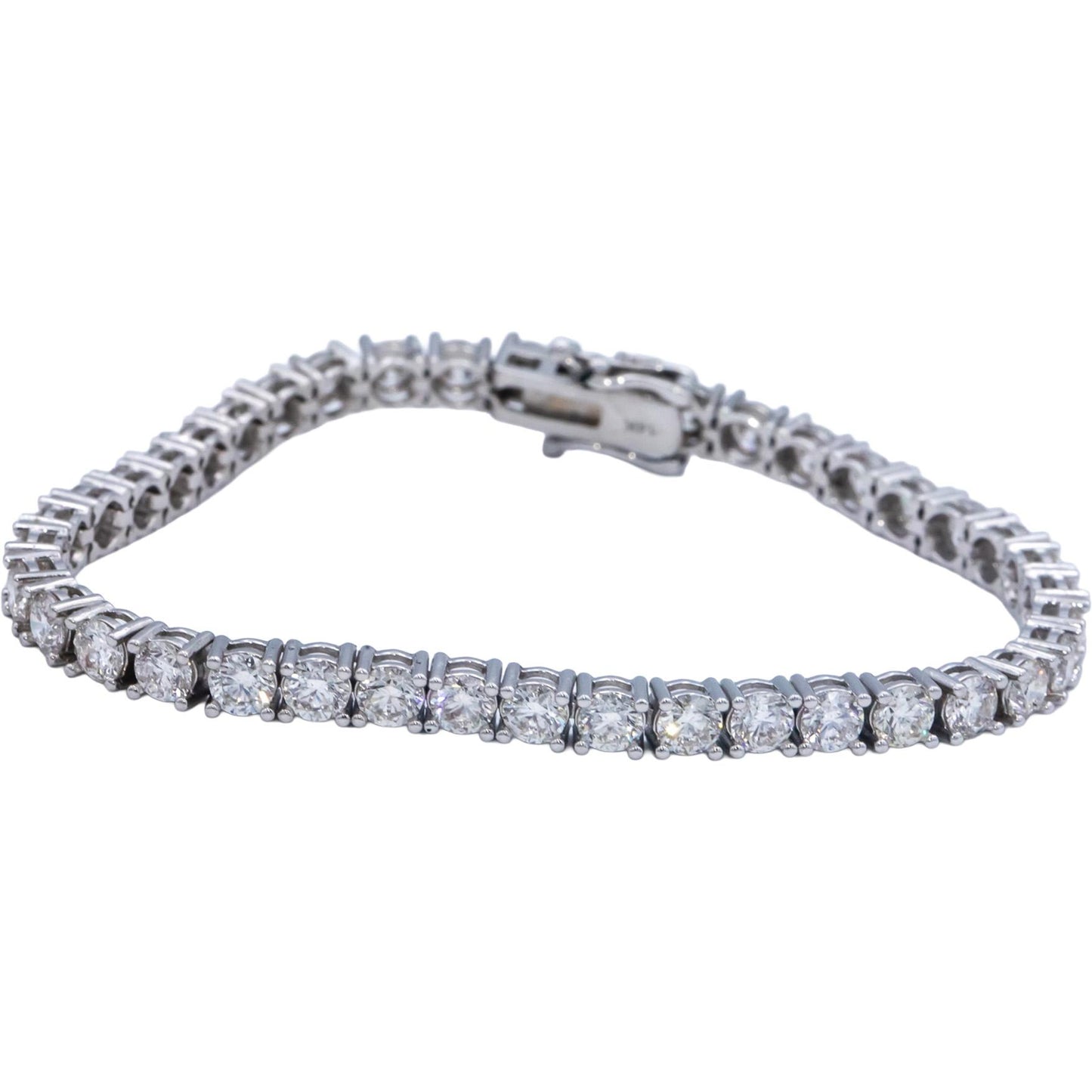 Round Cut Diamond 14k White Gold VS Tennis Bracelet 10.01CT