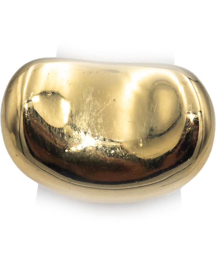 TIFFANY & CO. Vintage 18k Yellow Gold Elsa Peretti Bean Ring Size 4