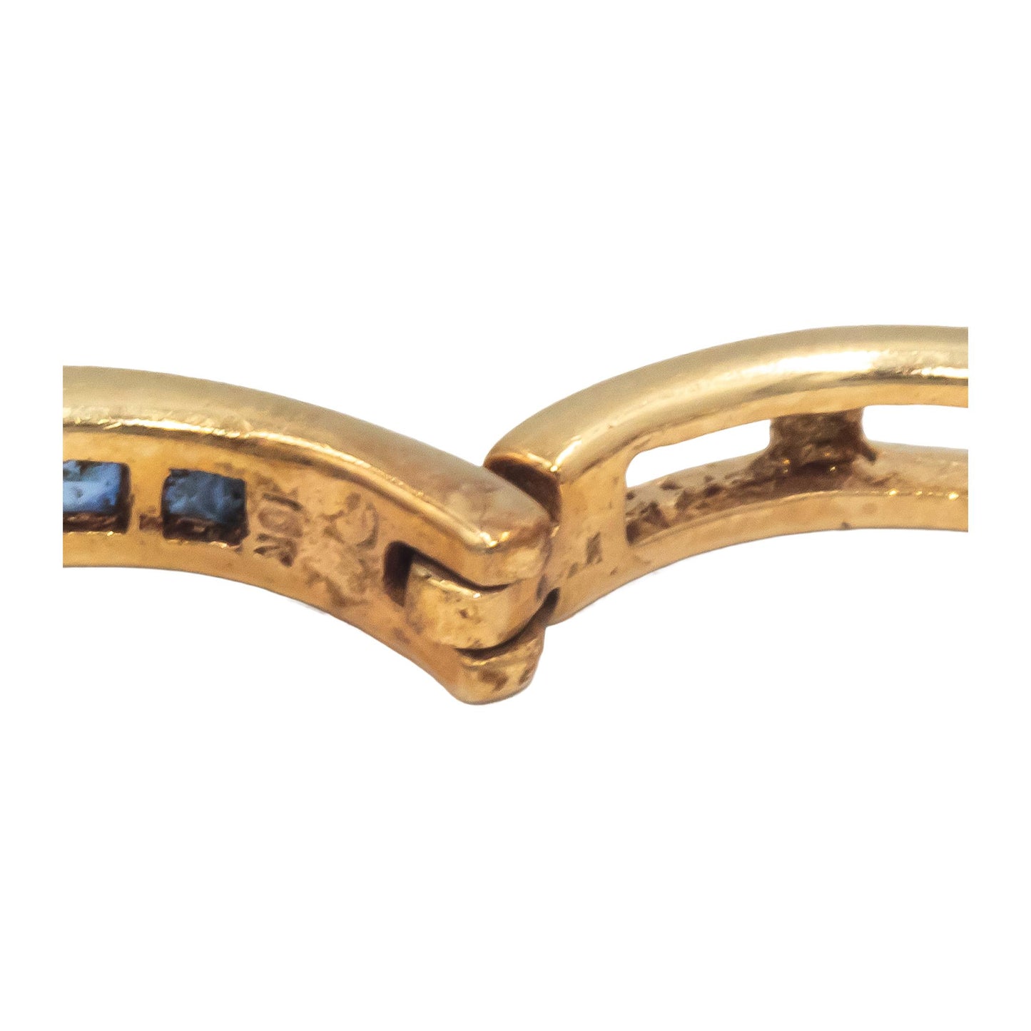 10k Yellow Gold 0.15CT Ruby Hoop Huggie Earrings w/ Diamond Accents